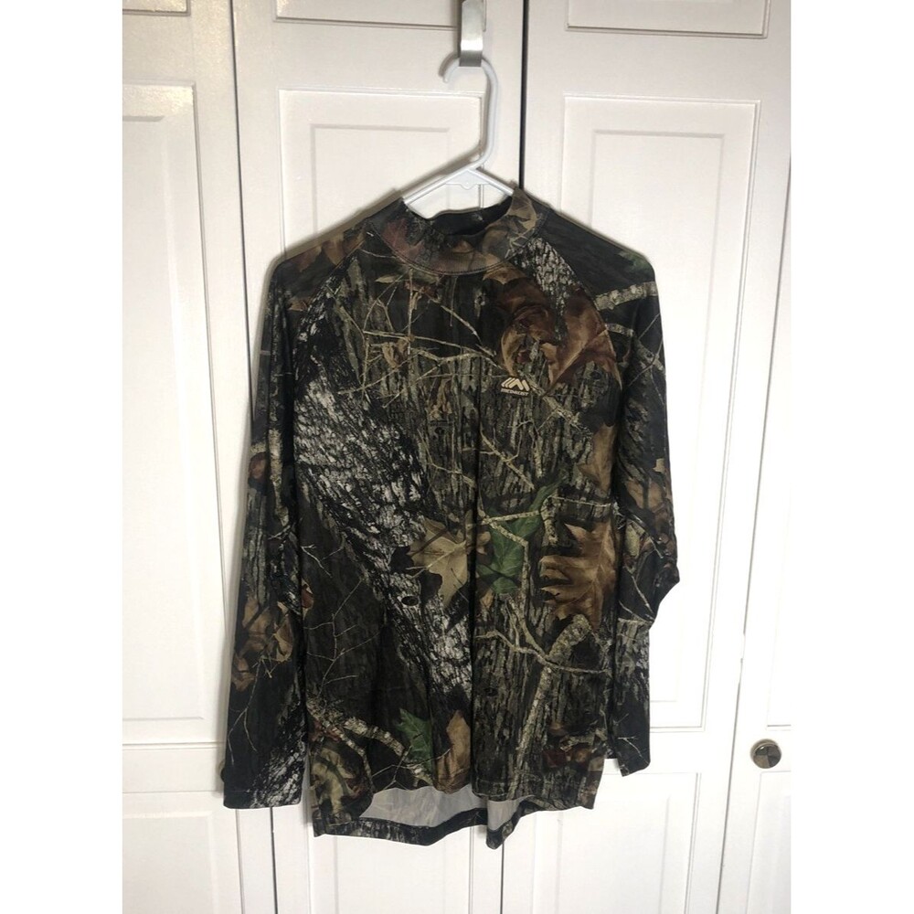 Medalist Shirt Mens Large Brown Mossy Oak Break Up Camouflage Long Sleeve